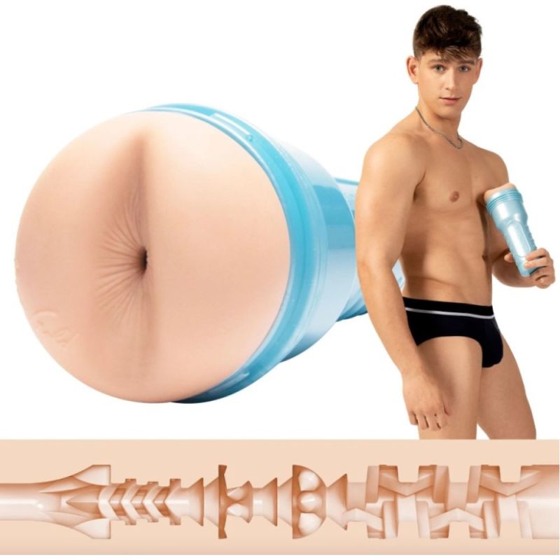 Мастурбатор у колбі анус, Fleshjack Boys Reno Gold Gold Boy Signature Butt (RP), кібершкіра вид 2
