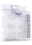 Набір насадок на пеніс ToyJoy Power Penis Sleeve Set, прозорий
