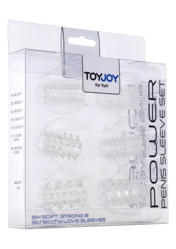 Набір насадок на пеніс ToyJoy Power Penis Sleeve Set, прозорий вид 2