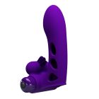 Вібратор на палець Pretty Love з кліторальною стимуляцією, фіолетовий вид 4