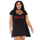 Сукня Leg Avenue Fangtastic Jersey з принтом, чорна, Plus Size вид 2