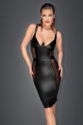 Сукня Noir Handmade Venus із Power Wetlook з сітчастими вставками, чорна, M