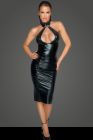 Платье Noir Handmade с глубоким декольте и декоративными лентами, чёрное, XL. вид 2