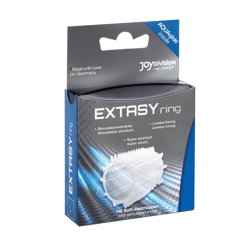 Насадка на пеніс Joy Division Extasy Ring з вусиками, прозора, 4.5 х 2.1 см вид 3