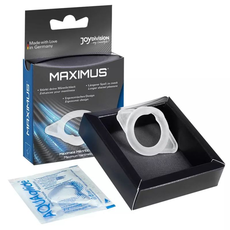 Ерекційне кільце Joy Division Maximus S прозоре, 1.7 см вид 5