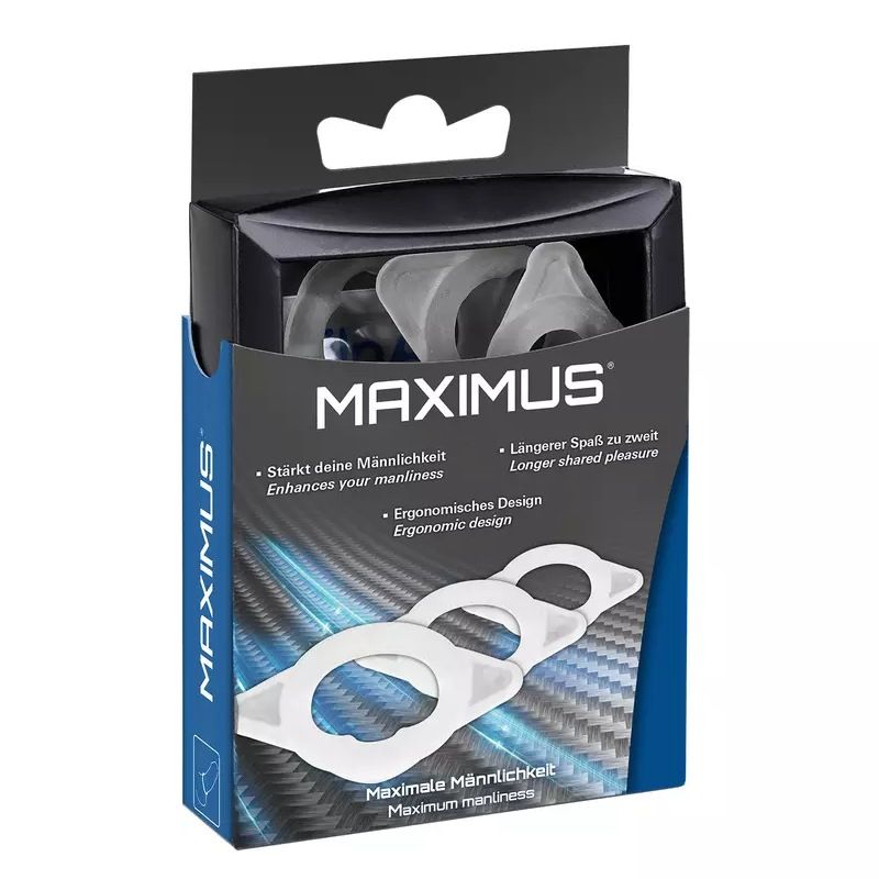 Набір ерекційних кілець Joydivision MAXIMUS XS/S/M з еластичного силікону, прозорі, 3 шт. вид 4