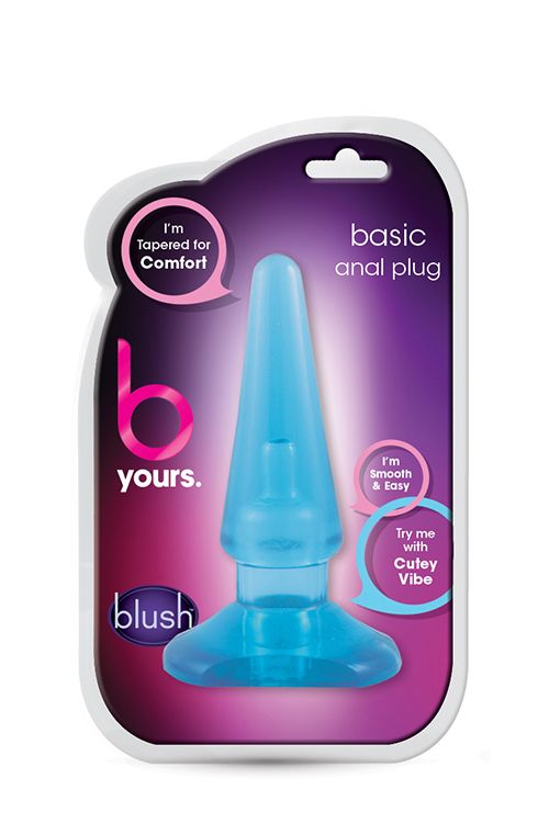 Анальний плаг B yours BASIC ANAL PLUG BLUE вид 3