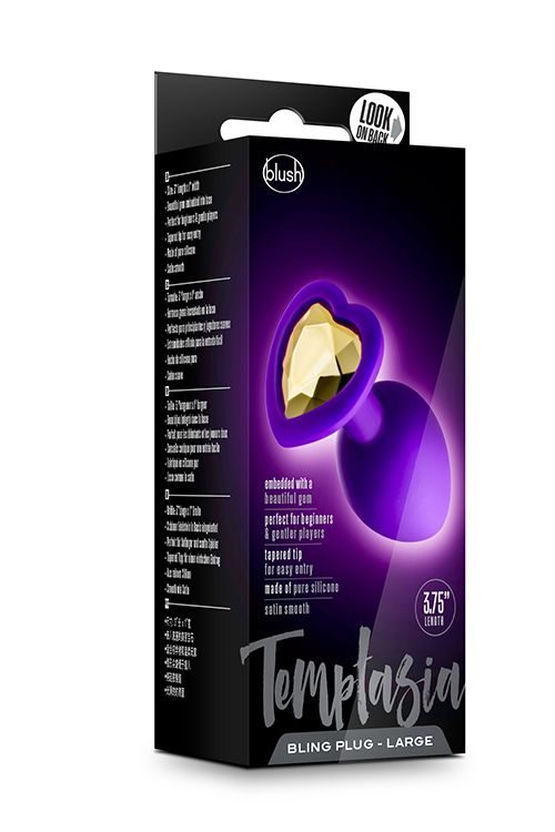 Анальна пробка TEMPTASIA BLING PLUG LARGE PURPLE вид 3