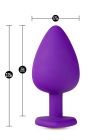Анальна пробка TEMPTASIA BLING PLUG LARGE PURPLE вид 5