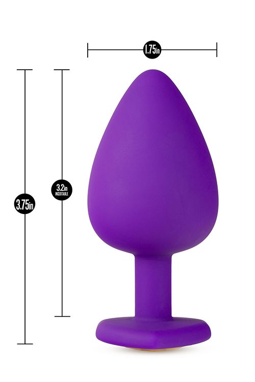 Анальна пробка TEMPTASIA BLING PLUG LARGE PURPLE вид 5