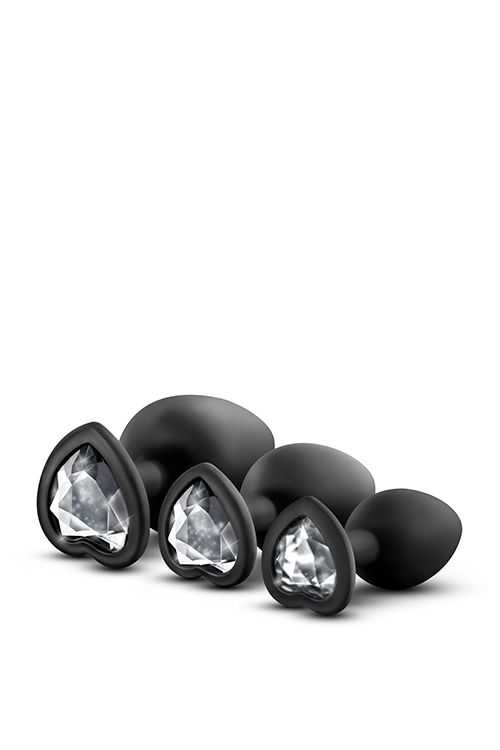 Набір анальних пробок LUXE BLING PLUGS TRAINING KIT WHITE GEMS вид 2