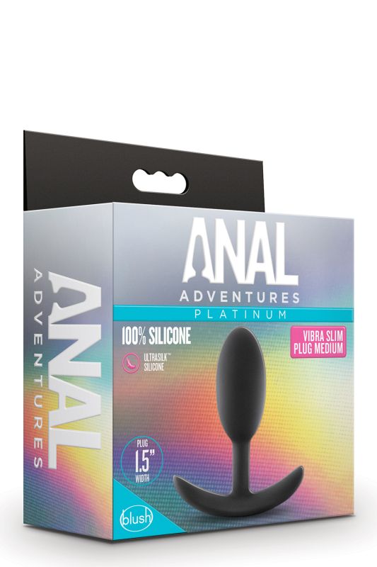 Анальна пробка Blush ANAL ADVENTURES VIBRA SLIM PLUG MEDIUM вид 3