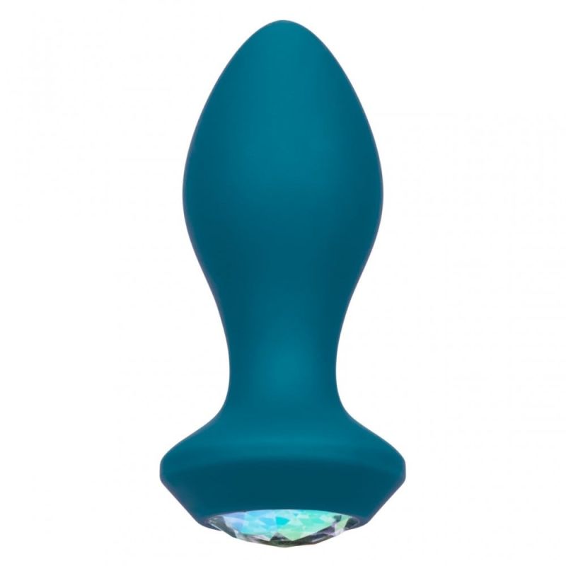 Анальна пробка із вібрацією Vibrating Crystal Probe Блакитна California Exotic вид 3