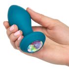 Анальная пробка с вибрацией Vibrating Crystal Probe Голубая California Exotic вид 7