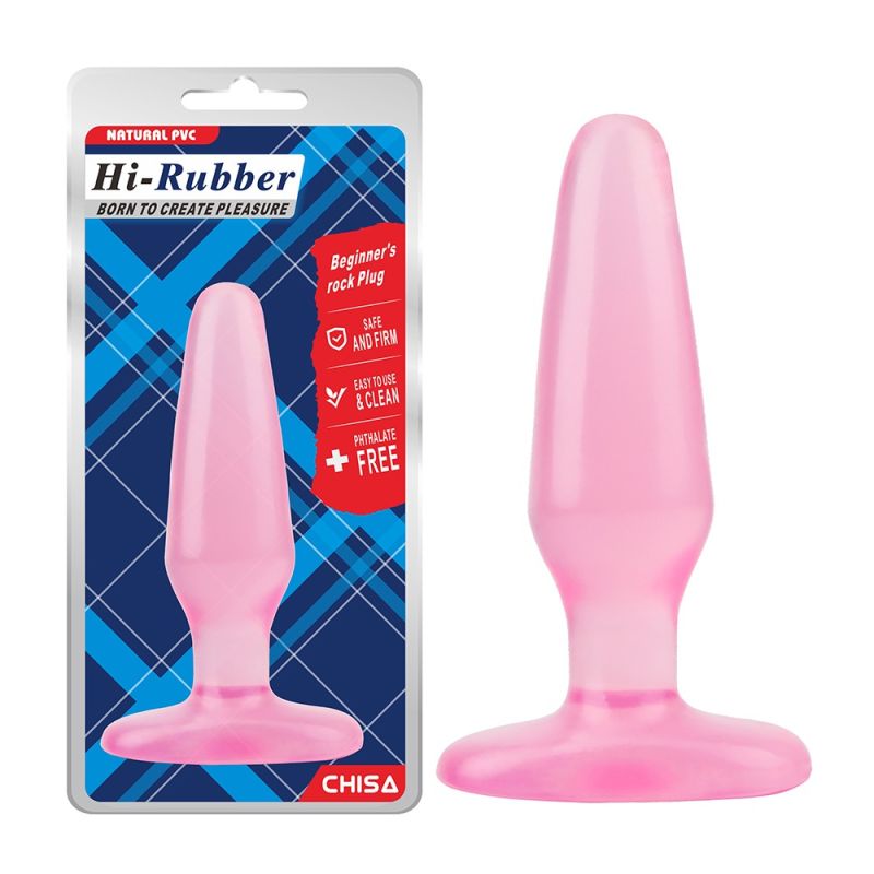 Анальна пробка Chisa "Beginner's rock Plug" рожевий вид 2
