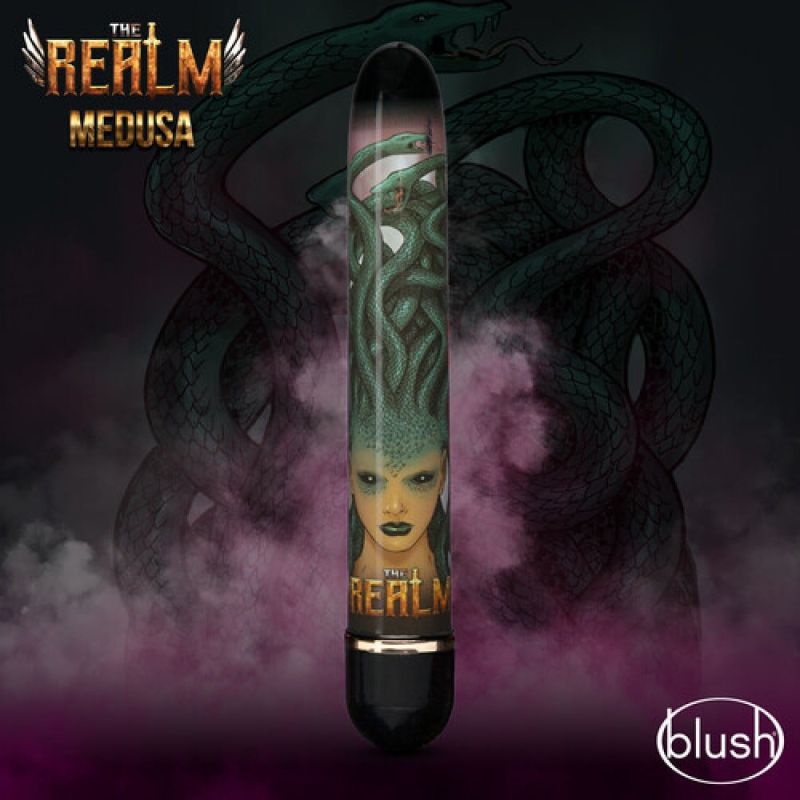 Вибратор Дамский пальчик Blush The Realm Medusa черно-зеленый вид 4