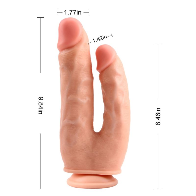 Фаллоимитатор двойной Chisa Ballsy Super Cock Bromeo # 01 на присоске, телесный вид 6