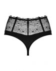 Сексуальні стрінги на високій талії Obsessive Sharlotte panties black L/XL вид 5