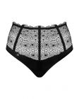 Сексуальні стрінги на високій талії Obsessive Sharlotte panties black L/XL вид 6