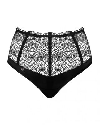 Сексуальні стрінги на високій талії Obsessive Sharlotte panties black L/XL