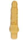 Вибратор реалистик с стимулятором клитора Gold Dicker, золотой вид 4