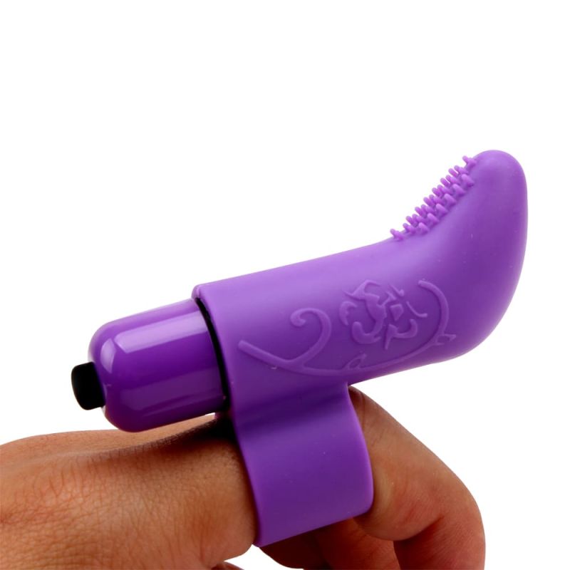 Вібратор для клітора на палець Chisa Mis Sweet Finger Vibe з рельєфом, фіолетовий вид 3