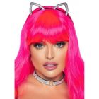 Набір аксесуарів Bling Kitty зі стразами, вуха та чокер вид 2