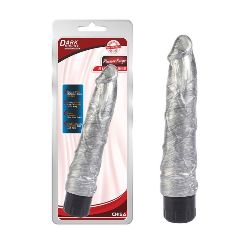 Класичний вібратор з яскраво вираженою головкою Chisa Dark Muscle Pleasure Ranger, сріблястий вид 2