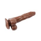Вібратор реалістичний з пультом керування Chisa Ballsy Super Cock "JAMES DEEN 8.5" коричневий вид 6