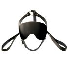 Маска на очі зі збруєю на голову TST2 Candy Hero, екокожа, чорна, One Size вид 3