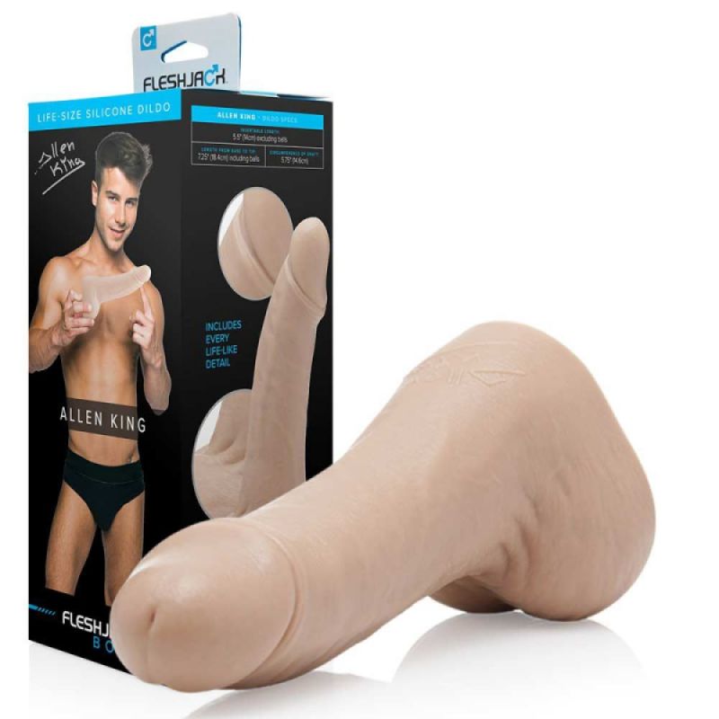 Фалоімітатор з мошонкою реалістичний Fleshjack Boys ALLEN KING DILDO, тілесний, 18 см х 4,5 см вид 10