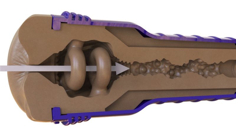 Мастурбатор попа в колбі Fleshlight Boost Blast Female, коричневий вид 4