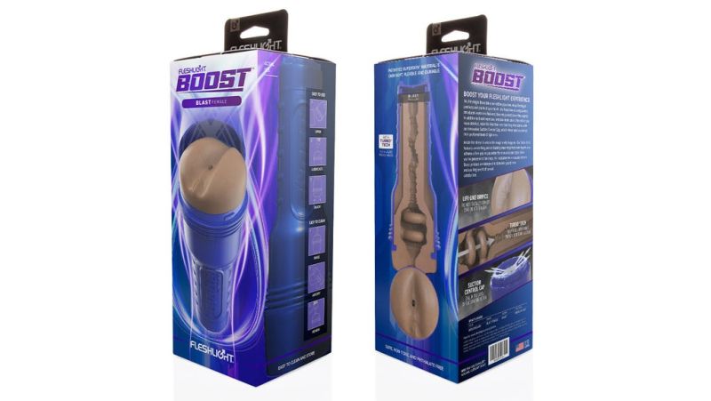 Мастурбатор попа в колбі Fleshlight Boost Blast Female, коричневий вид 7
