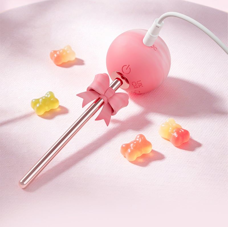 Вібратор BeYourLover SWEET BOBO у формі льодяника, рожевий, 12.3 х 3.7 см вид 9