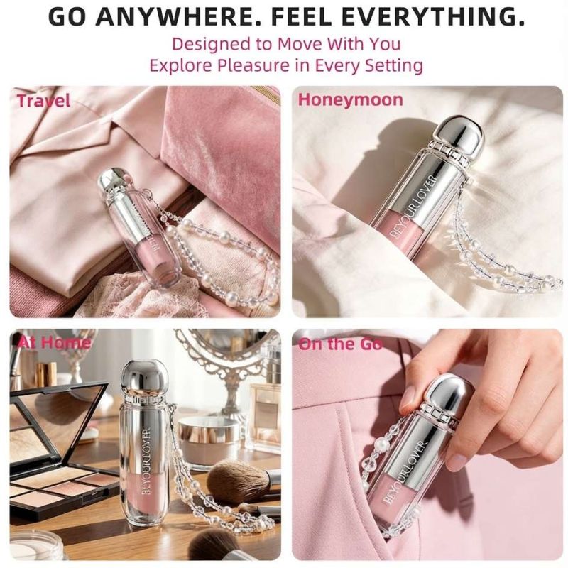 Вакуумний стимулятор BeYourLover Powder Mist у формі губної помади, рожевий, 9,65 × 3,3 × 3 см вид 8