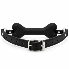 Кляп у вигляді кістки DS Fetish з надписом "Bitch", чорний вид 4