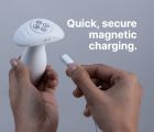 Анальна вібропробка з RGB-підсвічуванням та додатком Illumination The Plug, біла, 10,2 × 3,2 см вид 4