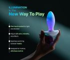 Анальна вібропробка з RGB-підсвічуванням та додатком Illumination The Plug, біла, 10,2 × 3,2 см вид 6