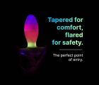 Анальна вібропробка з RGB-підсвічуванням та додатком Illumination The Plug, біла, 10,2 × 3,2 см вид 8