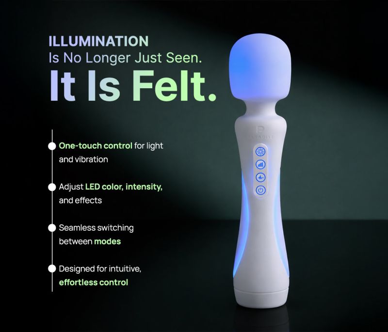 Мікрофон із вібрацією, RGB-підсвічуванням та додатком Illumination The Wand, білий, 24,8 × 5,1 см вид 9