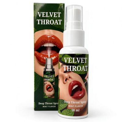 Спрей для глибокого мінета WOW Velvet Throat зі смаком м'яти, 50 мл