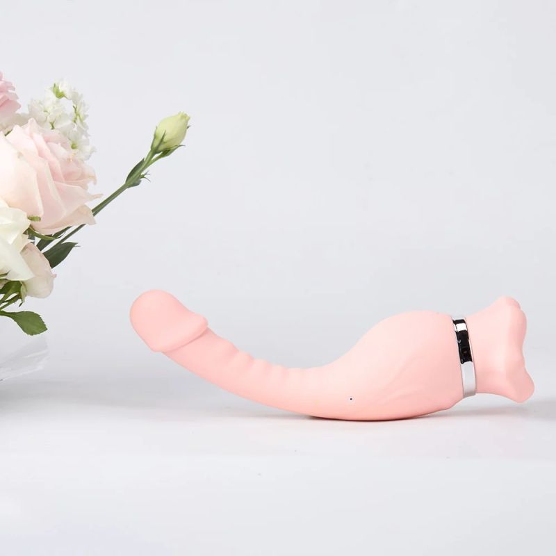 Вібратор і кліторальний стимулятор BeYourLover Devil Flower із функцією всмоктування, рожевий, 24,3 × 3,7 см вид 6
