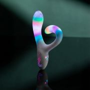 Вібратор-кролик із RGB-підсвічуванням та додатком Paradise Illumination The Rabbit, білий, 21,6 см × 3,8 см