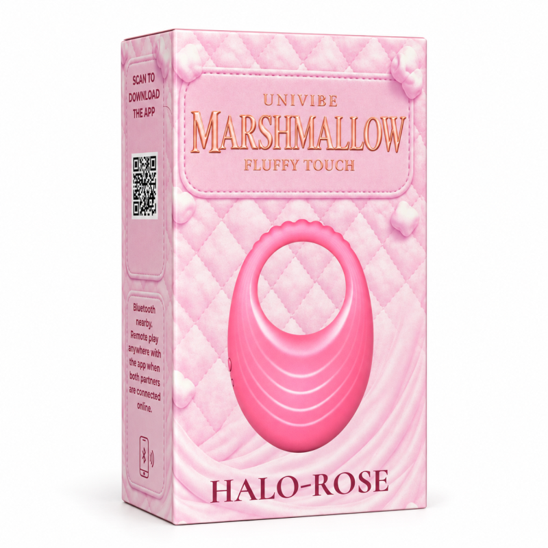 Віброкільце з керуванням через додаток UNIVIBE Halo Rose, рожеве, 8,57 × 5,65 × 3,79 см вид 6