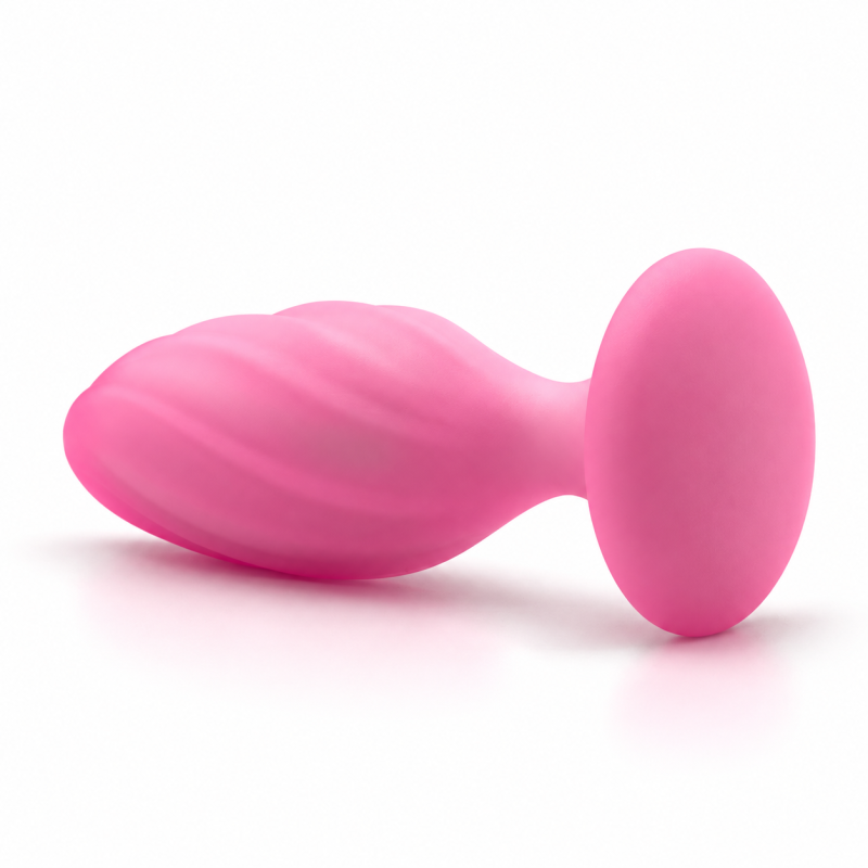 Анальна вібропробка з керуванням через додаток, надзвичайно м’яка UNIVIBE Marshmallow Bloom, рожева вид 5