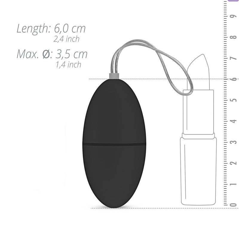 Виброяйцо с пультом Easytoys Remote Control Vibrating Egg, черный вид 6