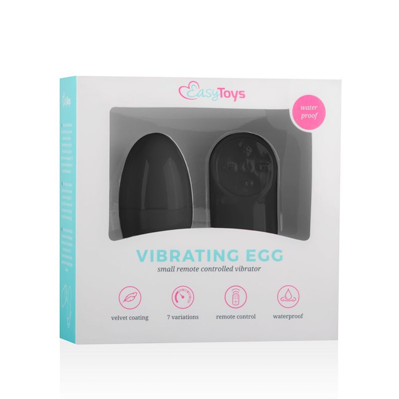 Виброяйцо с пультом Easytoys Remote Control Vibrating Egg, черный вид 7