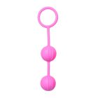 Вагінальні кульки Easytoys Vertical Ribbed Geisha рожеві вид 2