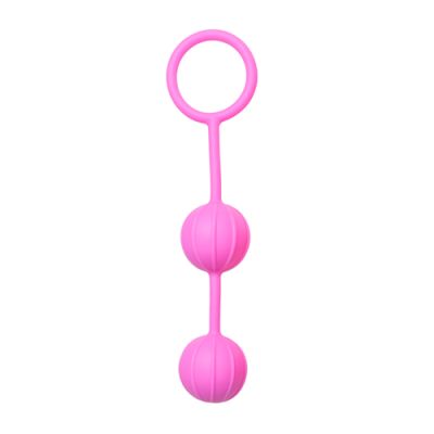 Вагінальні кульки Easytoys Vertical Ribbed Geisha рожеві