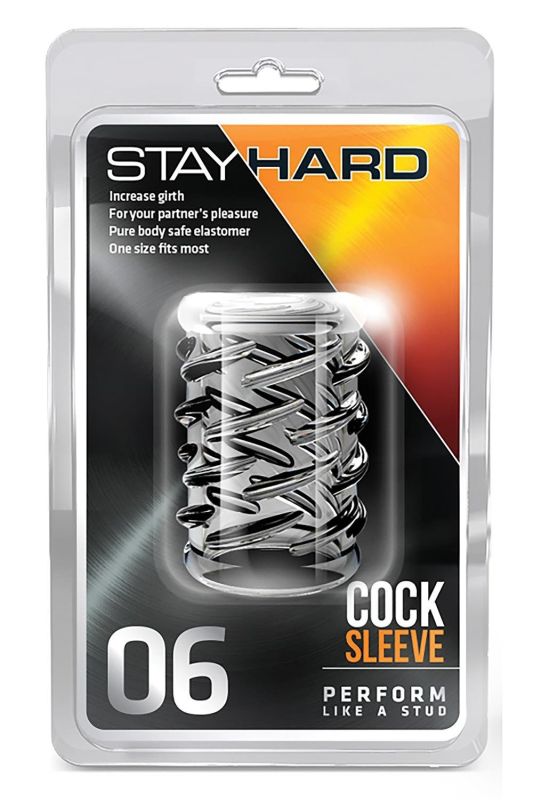 Насадка на пеніс рельєфна Blush Stay Hard прозора вид 4